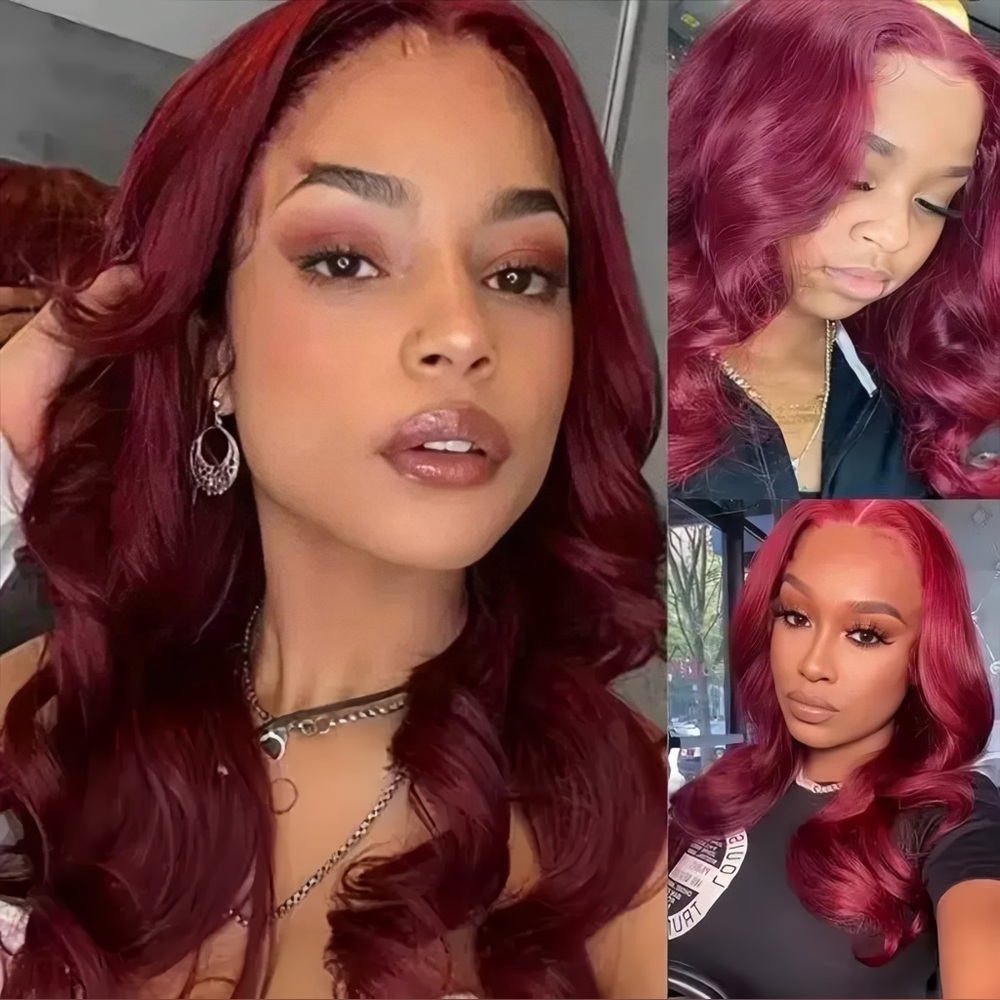 Women with medium-long synthetic hair wig headgear